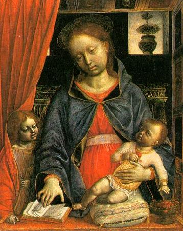 Vincenzo Foppa Madonna and Child with an Angel  k oil painting image